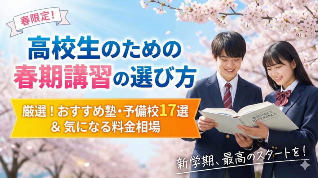 高校生向け春期講習のおすすめ塾・予備校17選｜料金相場・選び方を徹底解説