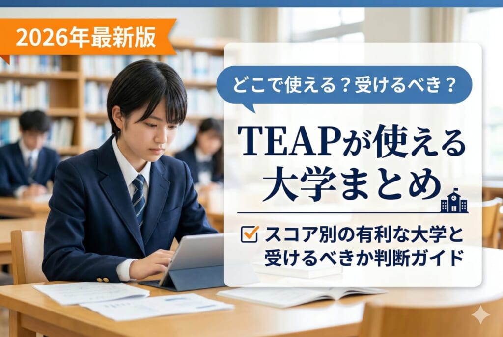TEAPが使える大学まとめ｜スコア別の有利な大学と受けるべきか判断ガイド【2026年最新版】