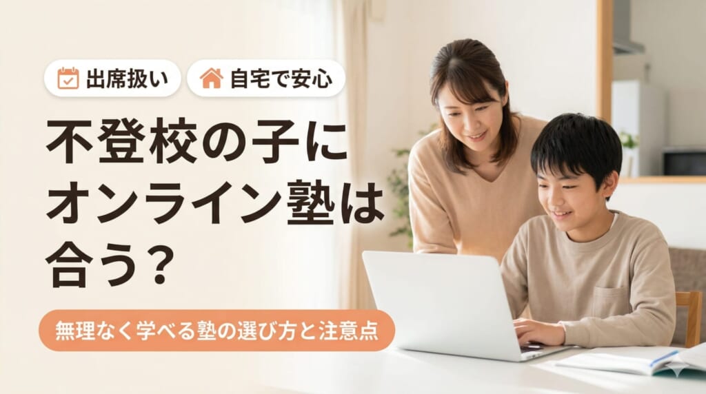 不登校の子にオンライン塾は合う？無理なく学べる塾の選び方と注意点