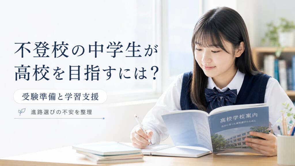 不登校の中学生が高校を目指すには？受験準備と学習支援
