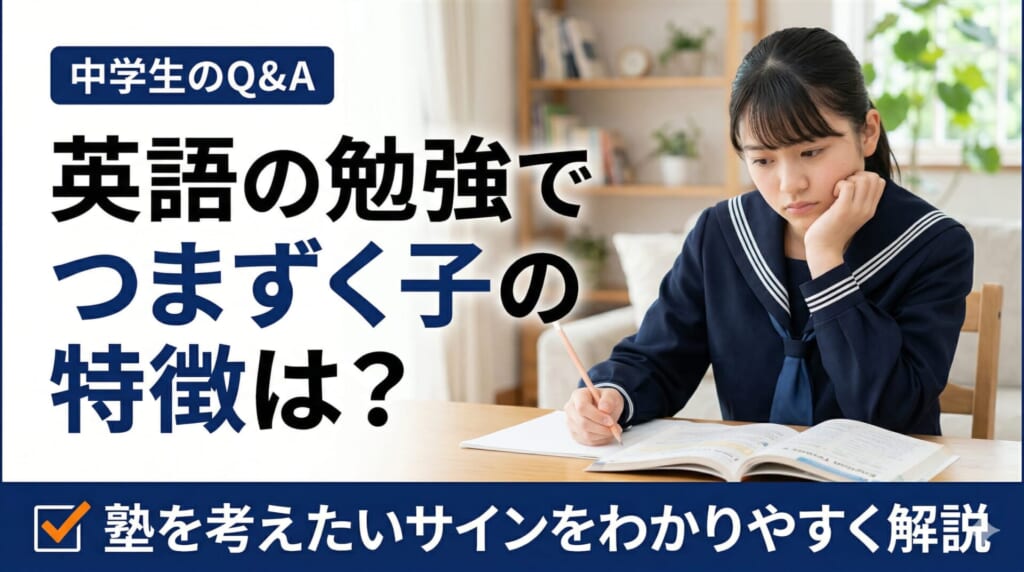 中学生で英語につまずく子の特徴は？塾を考えたいサインをわかりやすく解説