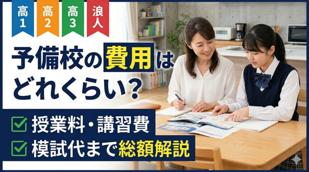 予備校の費用はどれくらい？授業料・講習費・模試代まで総額で解説
