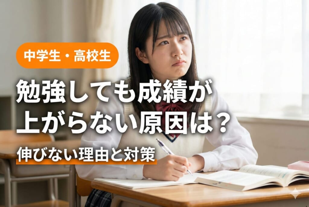 勉強しても成績が上がらない原因は？伸びない理由と対策【中学生・高校生】