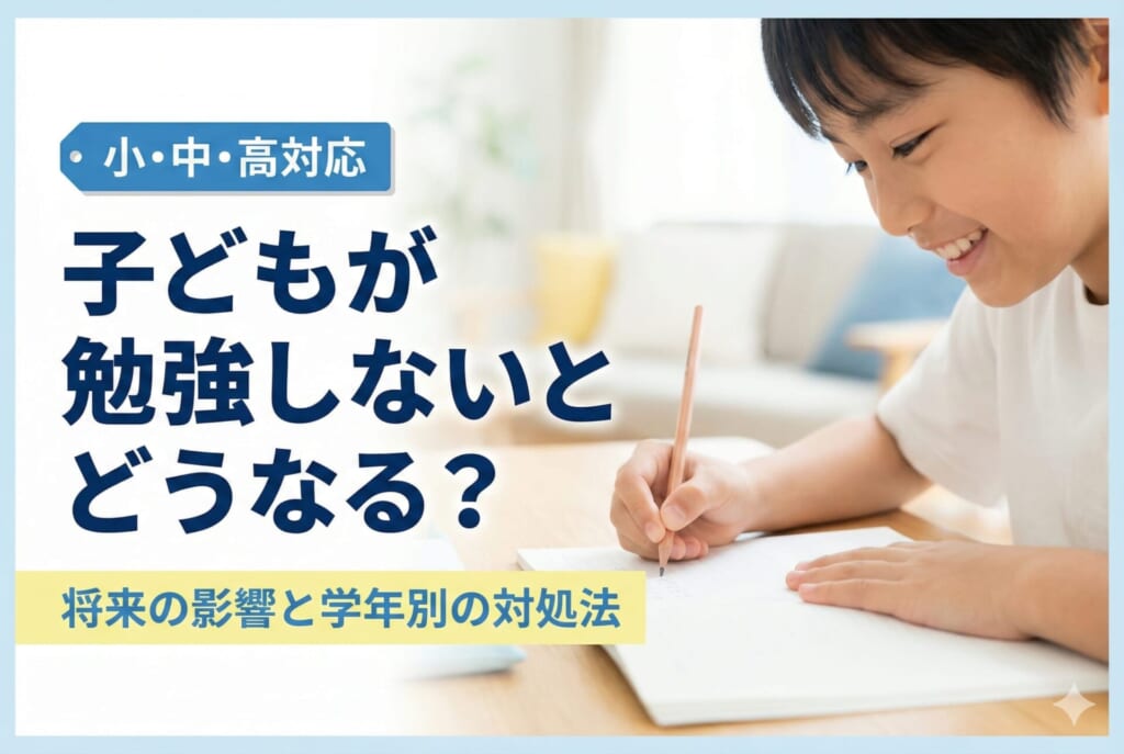 子どもが勉強しないとどうなる？将来の影響と学年別の対処法｜小・中・高対応
