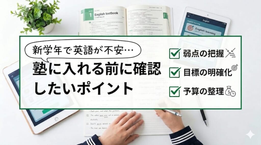 新学年で英語が不安…塾に入れる前に確認したいチェックポイント