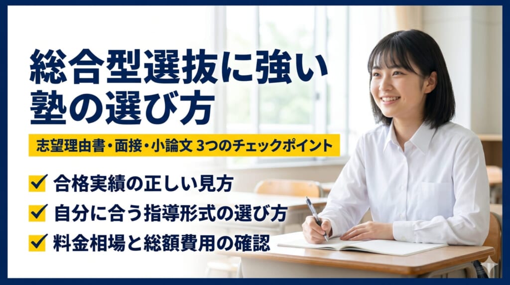 総合型選抜に強い塾の選び方｜3つのチェックポイント