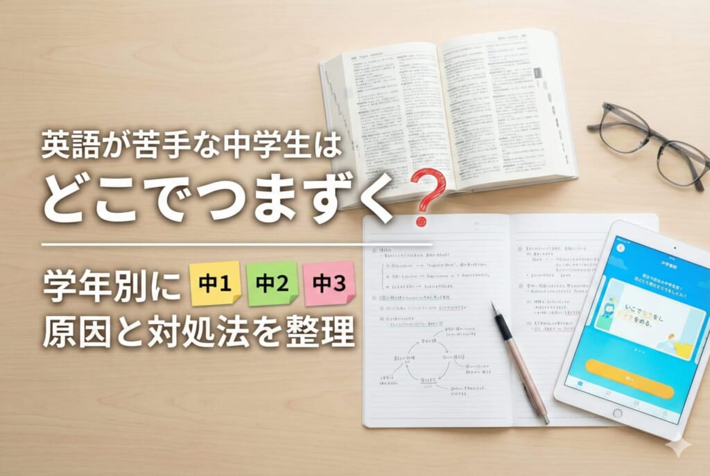 英語が苦手な中学生はどこでつまずく？学年別に原因と対処法を整理