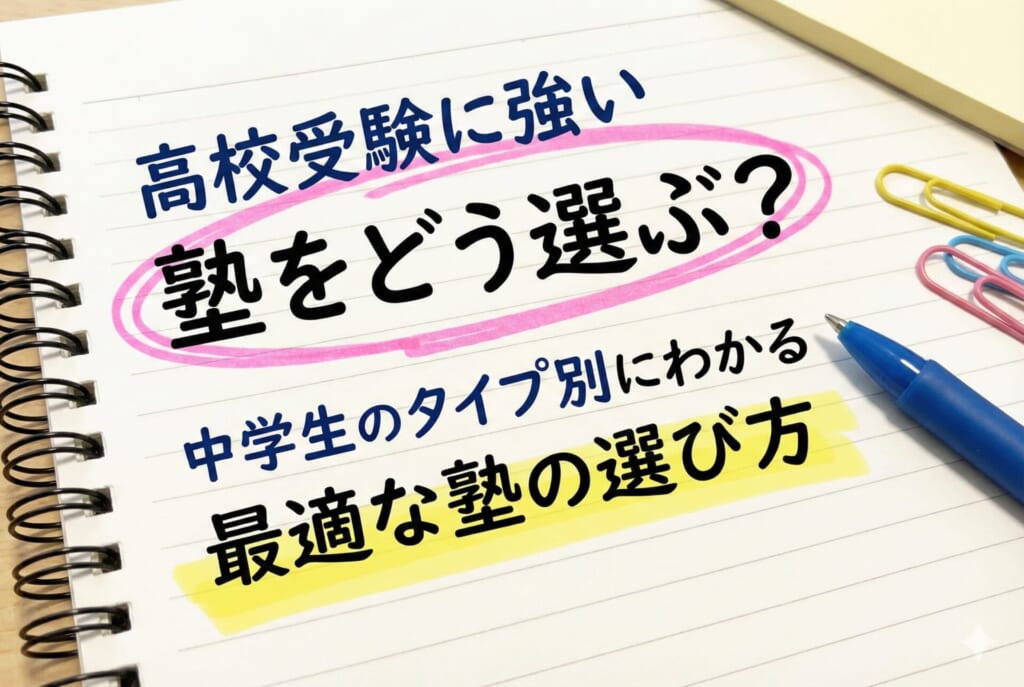 高校受験に強い塾をどう選ぶ？｜中学生のタイプ別にわかる最適な塾の選び方
