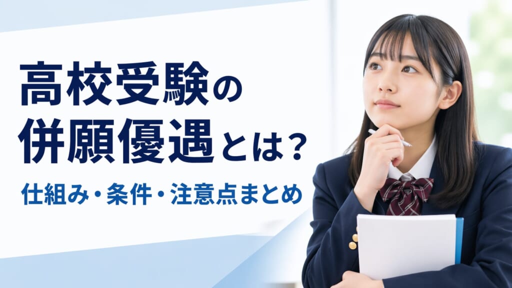 高校受験の併願優遇とは？仕組み・条件・注意点まとめ