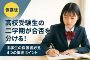 高校受験生の二学期が合否を分ける！中学生の保護者が知っておきたい4つのポイント